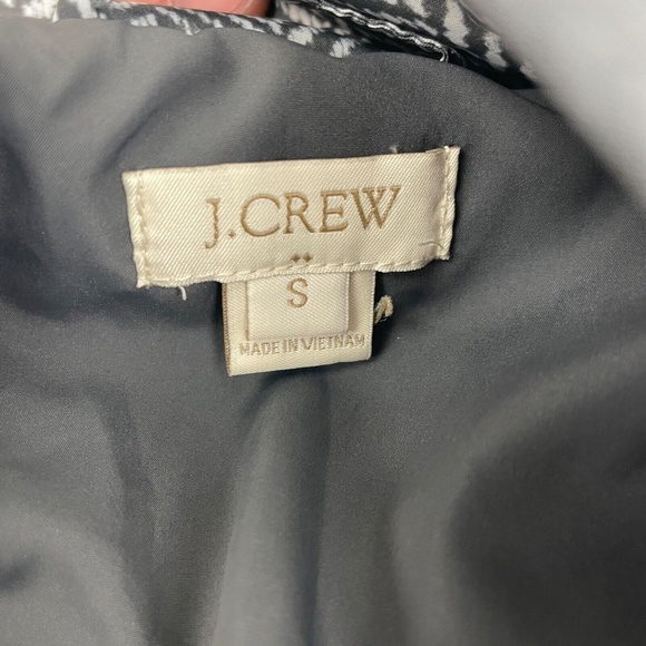 J Crew Women's Size S Full Zip Puffer Down Vest Herringbone Print *Read Desc - Picture 2 of 6